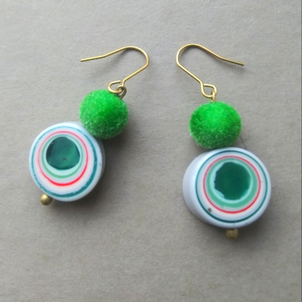 Small 'Modern Industry' Dangles (Green) - Picture 3 of 3